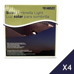 Set of Four Clip-on SolarUmbrella Lights Outdoor Patio Deck Pool New NWT Lowe’s